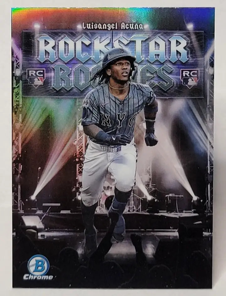 LUISANGEL ACUNA 2025 BOWMAN ROCKSTAR ROOKIES INSERT RC #RR-18 NEW YORK METS - Baseball Card Single