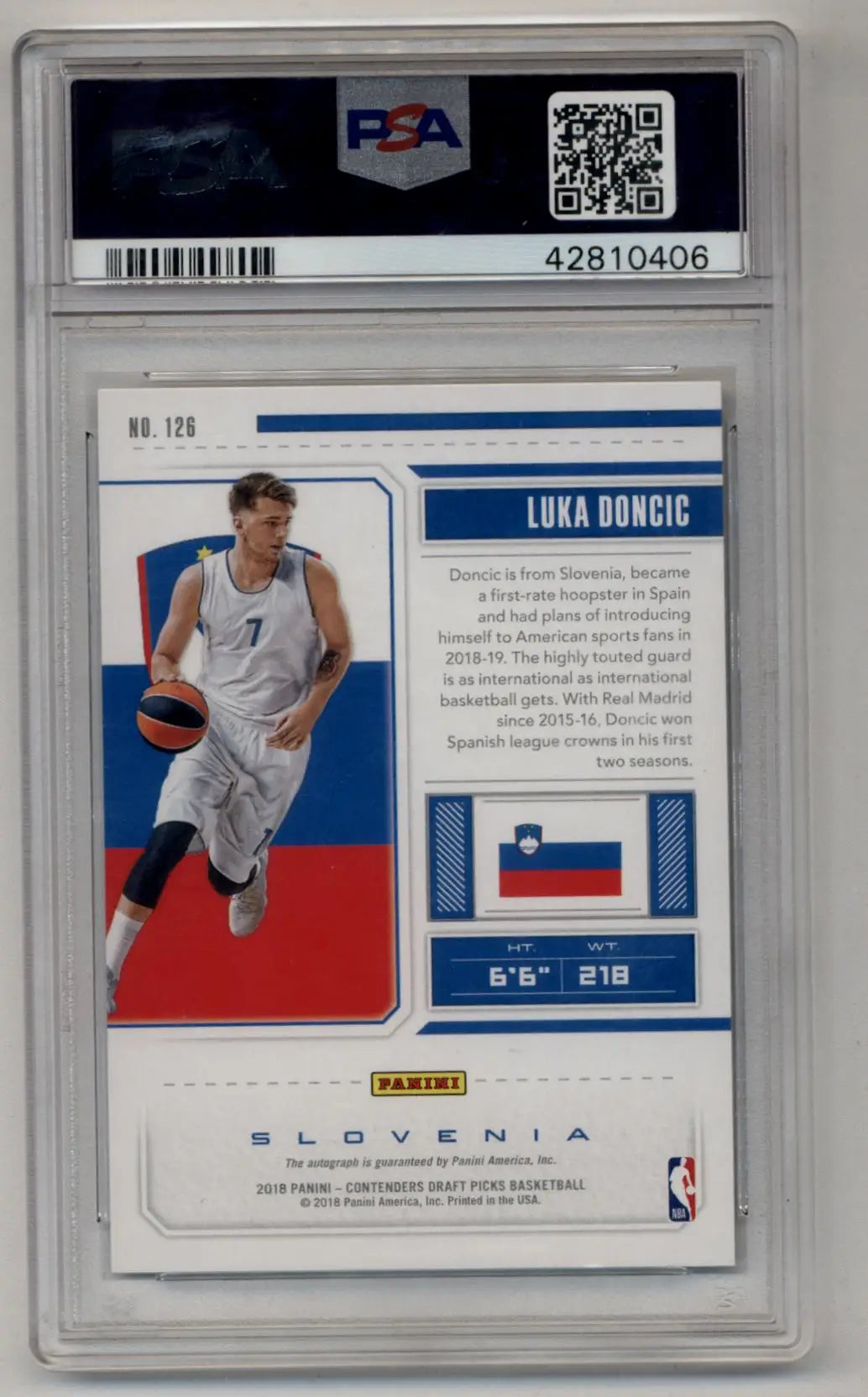 Luka Doncic 2018-19 Contenders Draft Picks Auto Draft Ticket 38/99 PSA 10 Gem Mint - Basketball Card Single