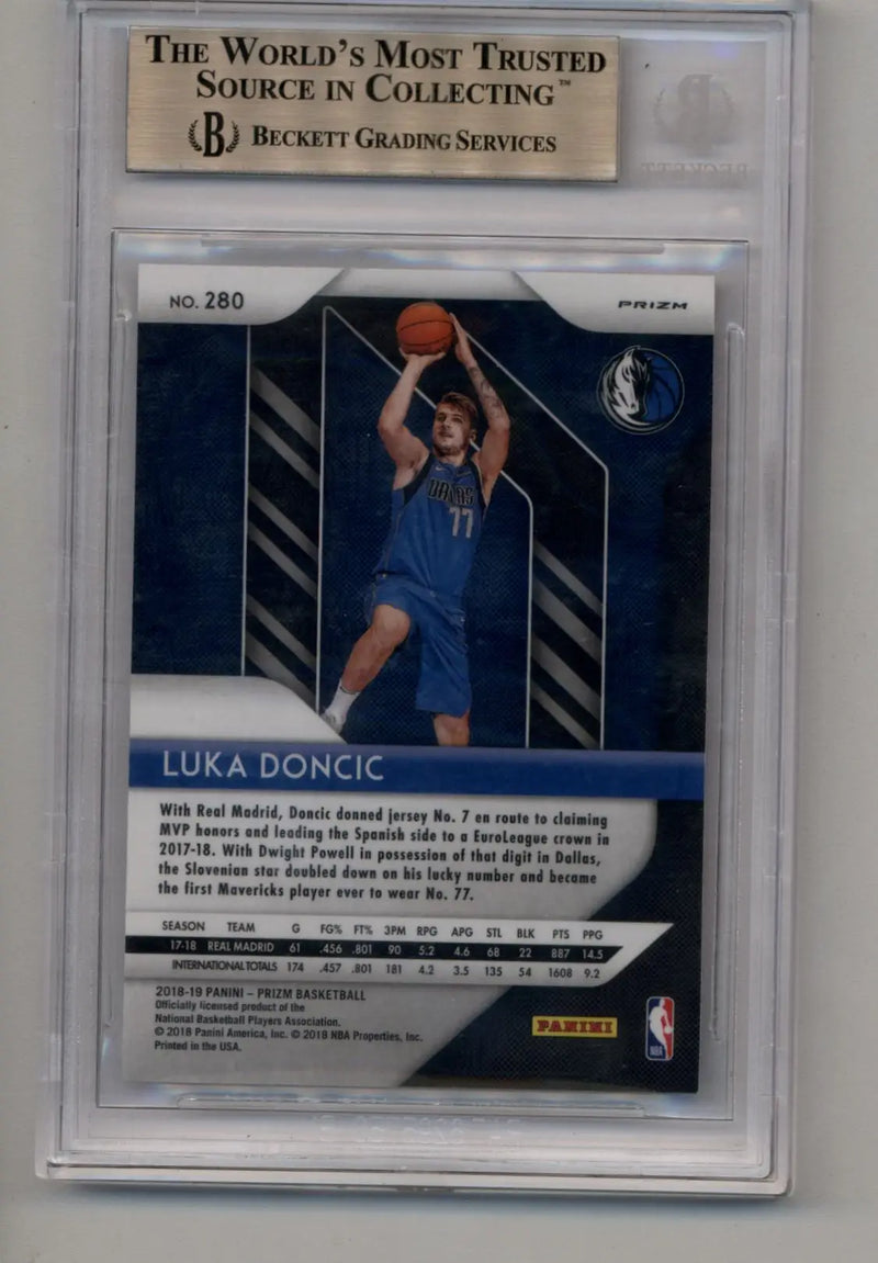 Luka Doncic 2018-19 Prizm Rookie Pink Ice BGS 9.5 Gem Mint basketball card