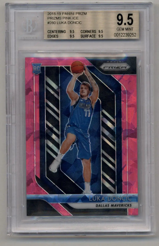 Luka Doncic 2018-19 Prizm Rookie #280 Pink Ice BGS 9.5 Gem Mint - Basketball Card Single