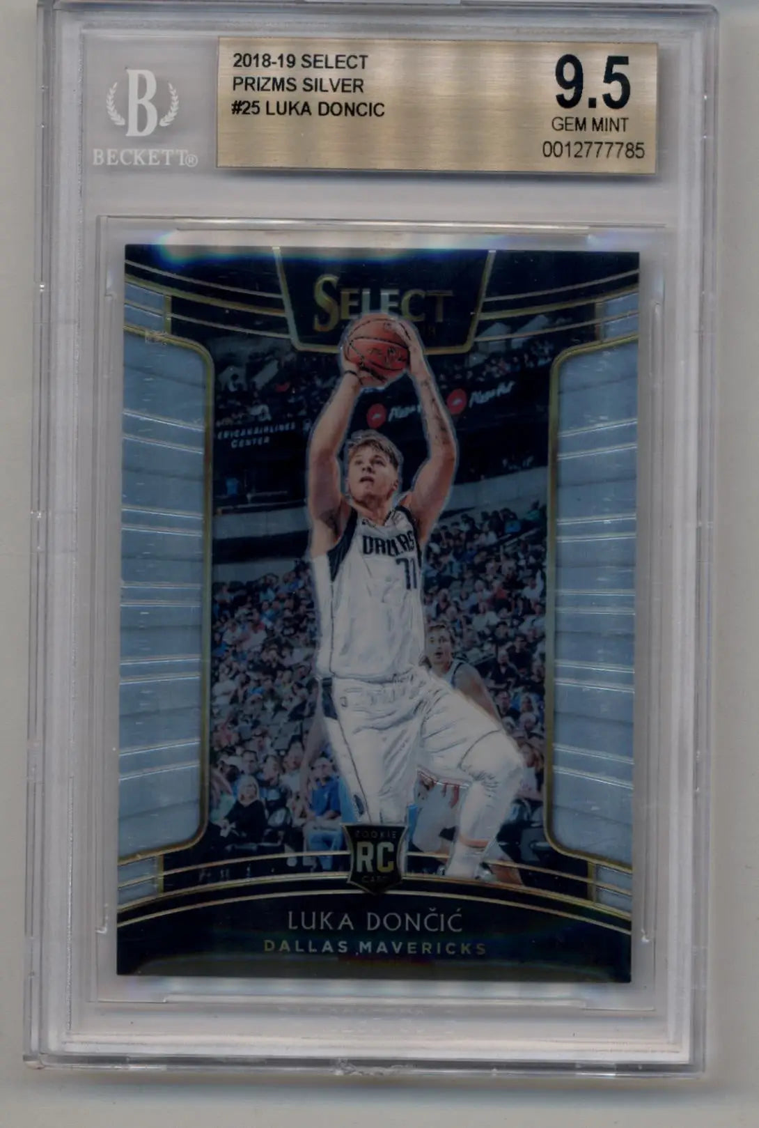 Luka Doncic 2018-19 Select Silver Gem Mint BGS 9.5 rookie card image