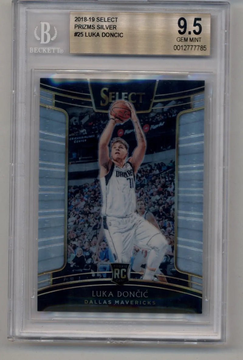 Luka Doncic 2018-19 Select Silver Gem Mint BGS 9.5 rookie card image