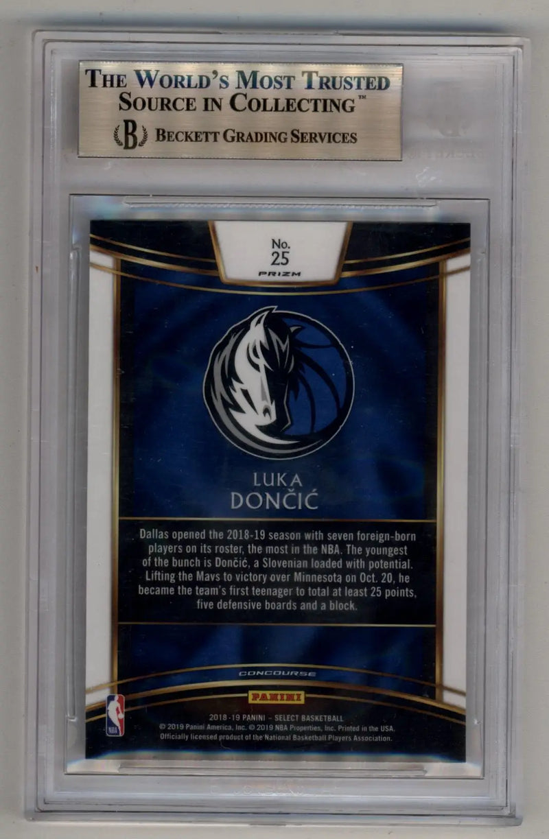Graded Luka Doncic 2018-19 Select Tri Color basketball card BGS 9.5 Gem Mint