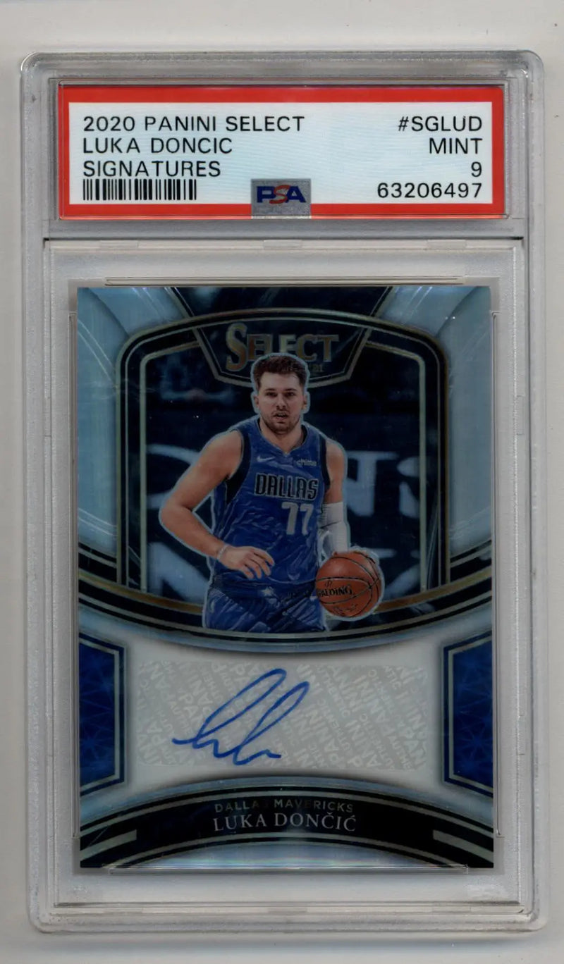 Luka Doncic 2020-21 Select Signatures 32/49 PSA 9 Mint - Basketball Card Single