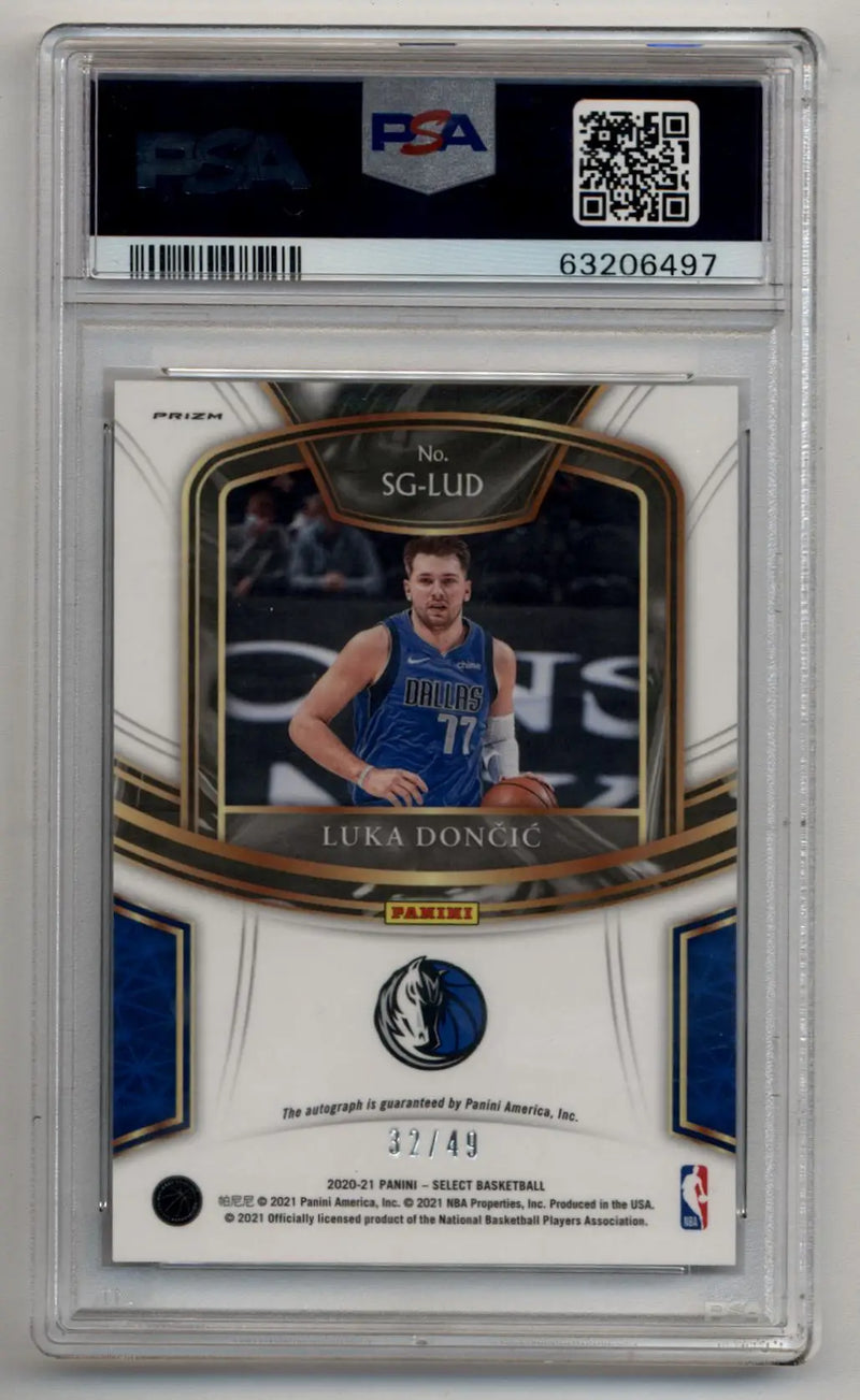 Luka Doncic 2020-21 Select Signatures 32/49 PSA 9 Mint - Basketball Card Single