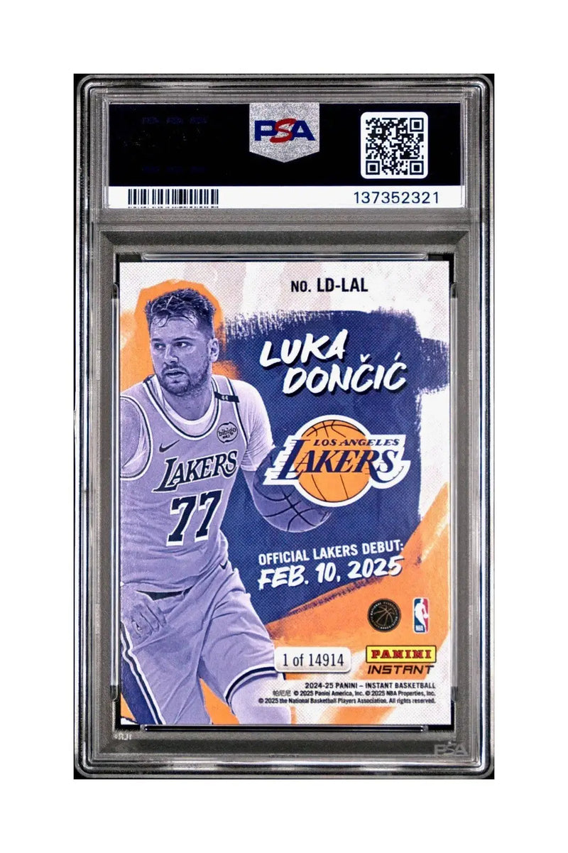 Luka Doncic 2024 Panini Instant NBA Lakers Debut #LD-LAL Card PSA 10 Gem Mint