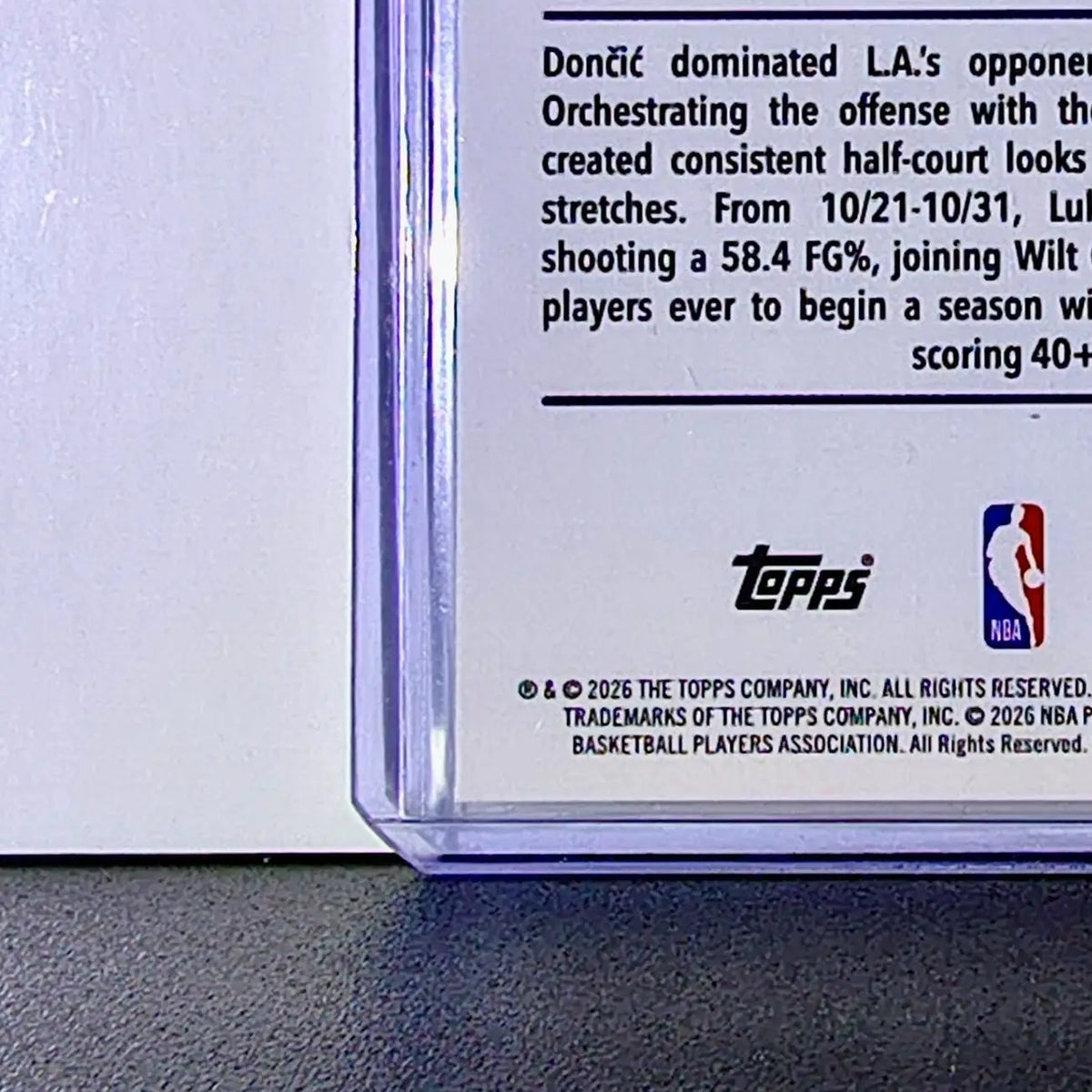 Luka Dončić 2025-26 NBA Topps Chrome Update #2 Card Los Angeles Lakers - Basketball Card Single