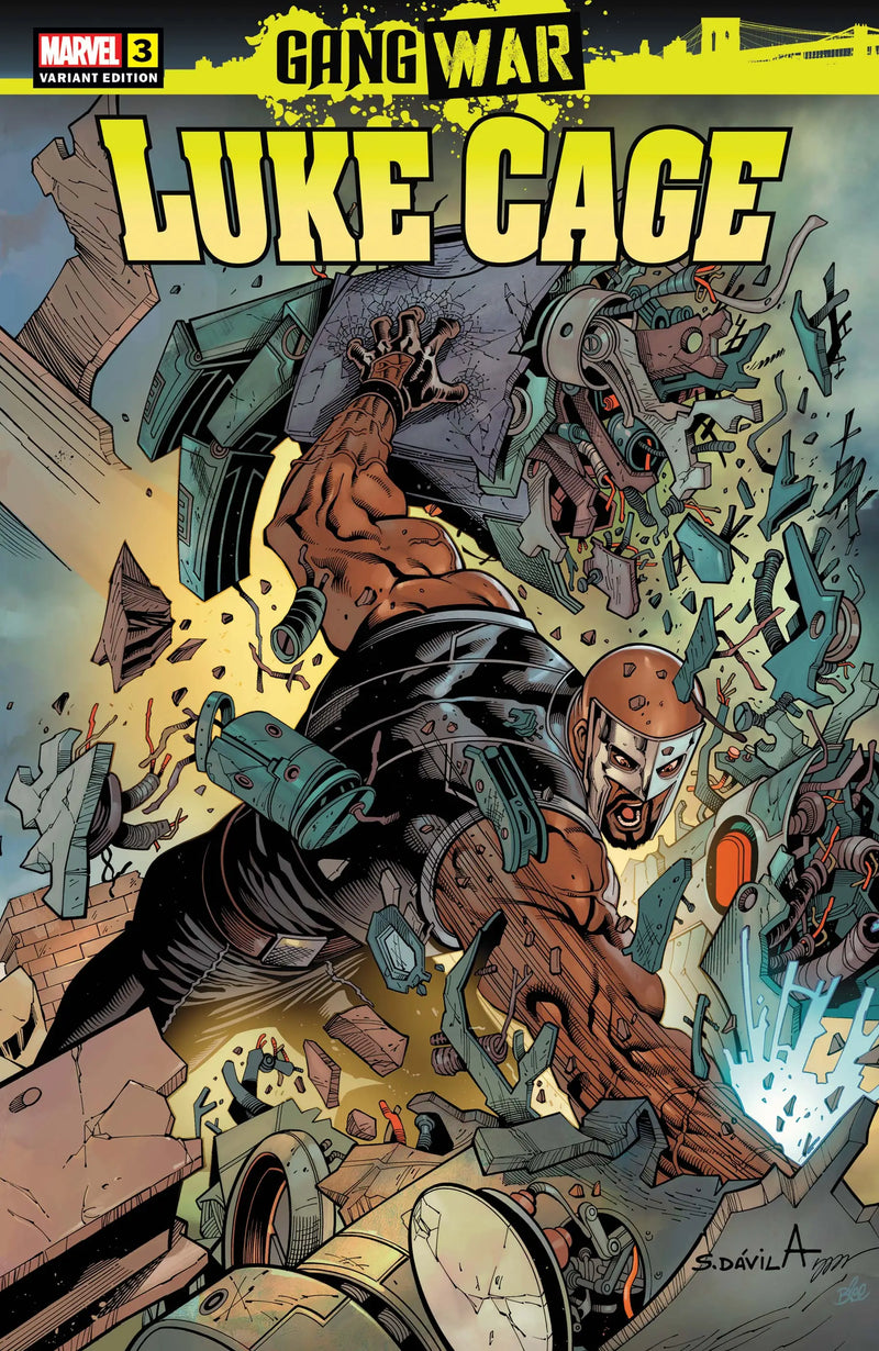 Luke Cage Gang War #3 Sergio Davila Connect Variant comic cover with dynamic action art