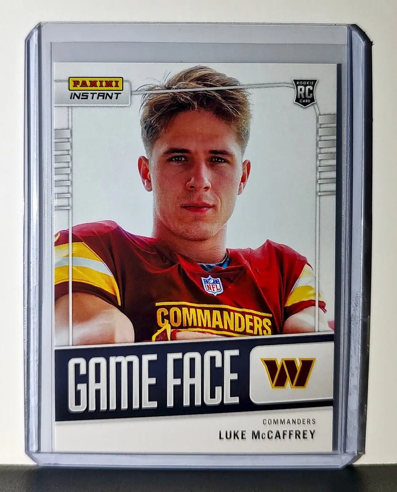 Luke McCaffrey 2024 Panini Game Face #19 NFL Rookie Card Commanders 1/331 - Football Card Single