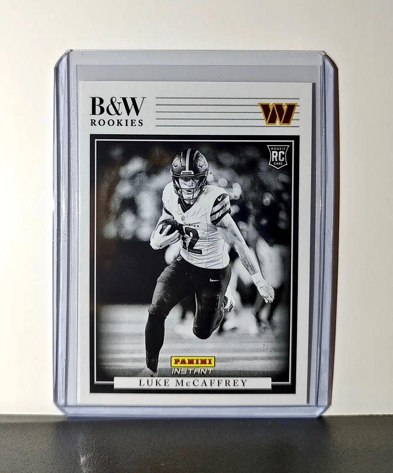 Luke McCaffrey 2024 Panini NFL #30 Black & White Rookies Commanders 1 of 680 - Football Card Single