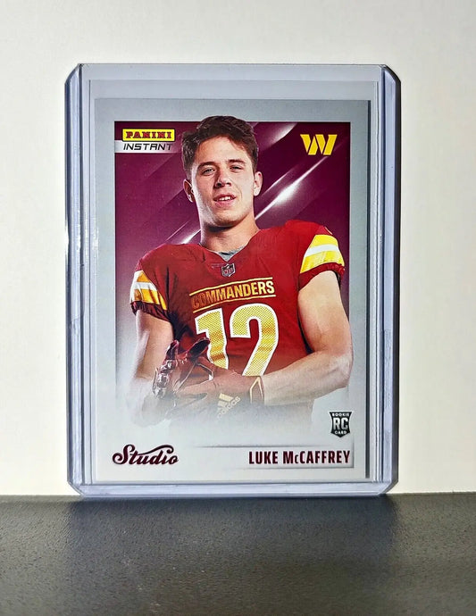 Luke McCaffrey 2024 Panini NFL Studio Rookies #20 Card Commanders 1/1672 - Football Card Single