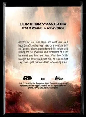 ? Luke Skywalker — 2025 Topps Chrome Star Wars #83 ? - Trading Card
