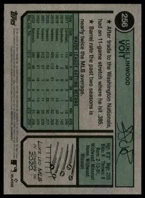 Luke Voit 2023 Topps Heritage #256 Washington Nationals - Baseball Card Single