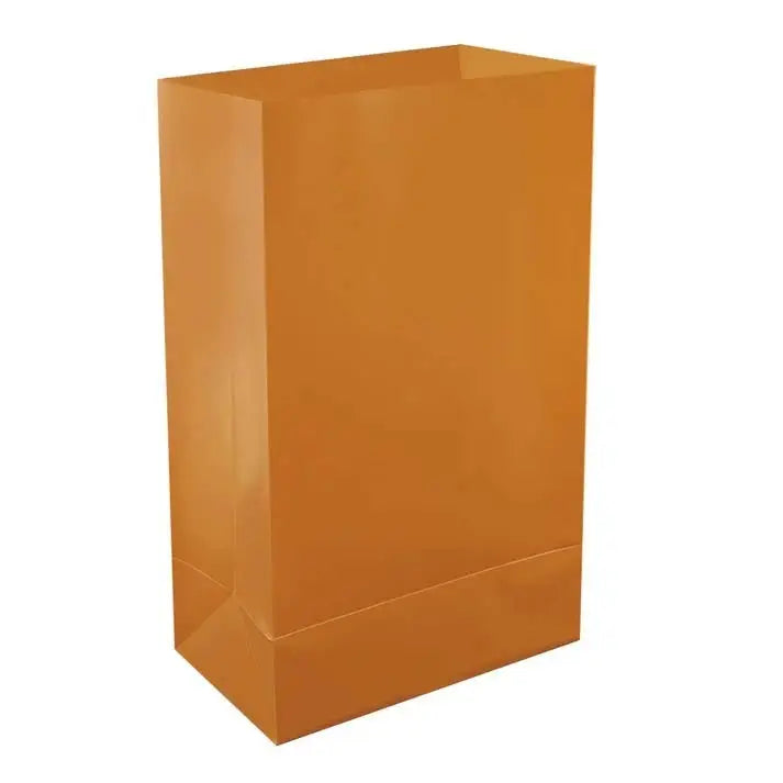 LumaBase Plastic Luminaria Bags Tan - Set of 12 One Size - landscape Luminary - General Merchandise