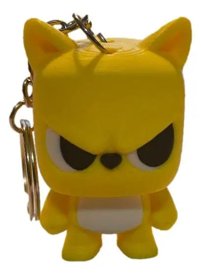 Lumi the Cat Figurine Yellow Cute Kawaii 3D Printed Animal Toy Gift - Keychain