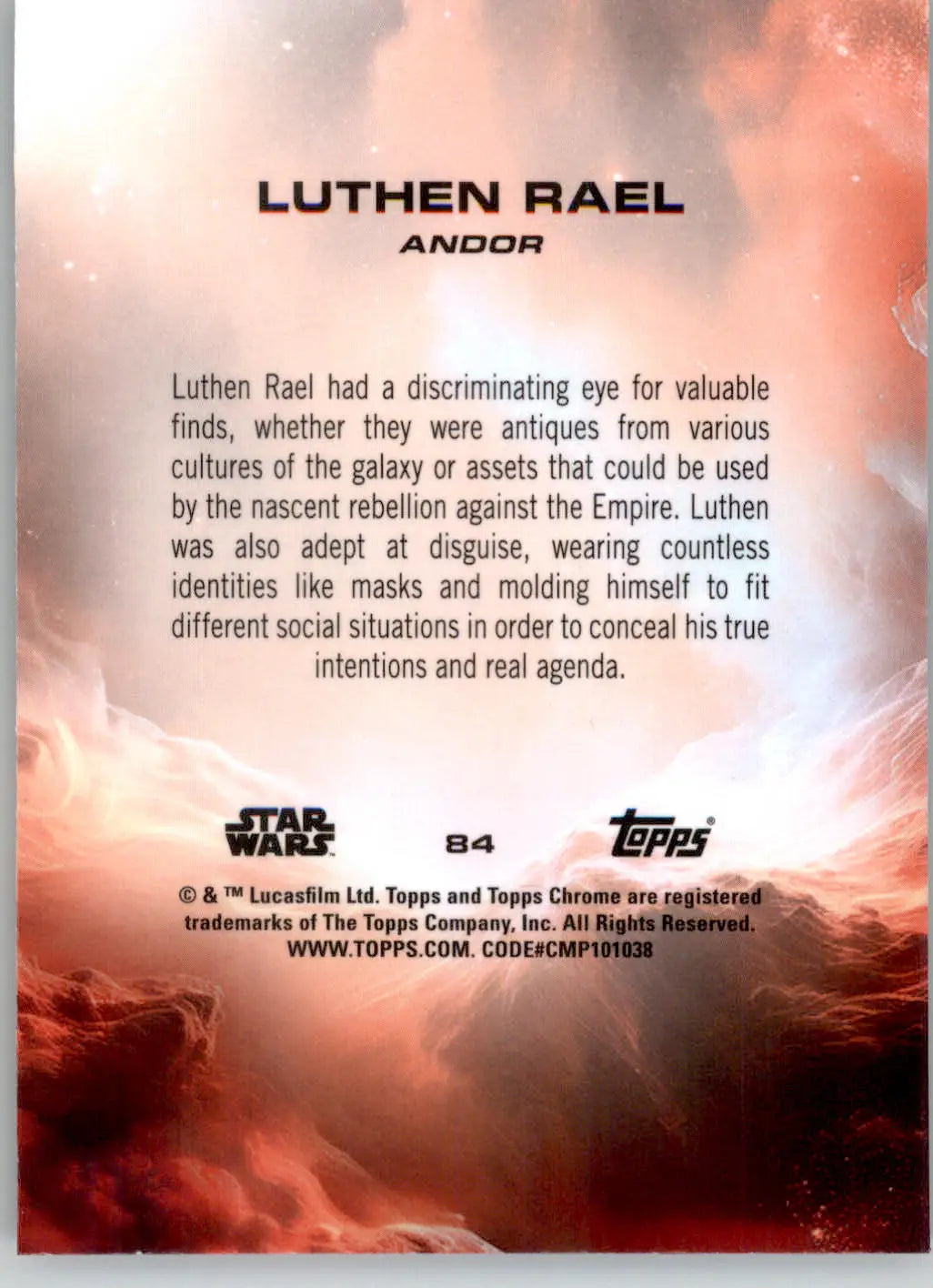 Luthen Rael - 2025 Topps Chrome Sapphire Edition Star Wars - #84 - Non_sport