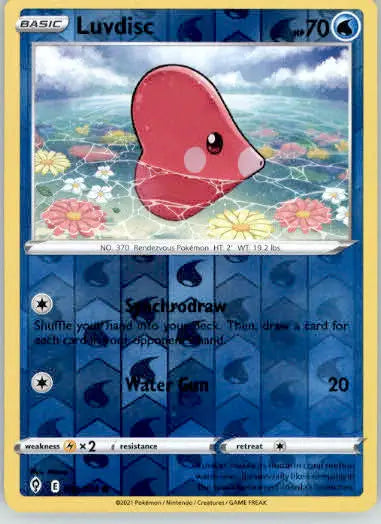 Luvdisc - SWSH07: Evolving Skies - 039/203 - Reverse Holo LP - Pokémon Card Single