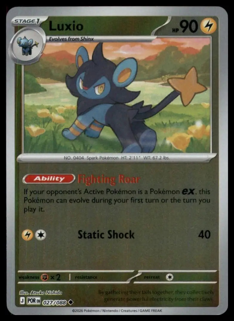 Luxio 027/088 Mega Evolution Perfect Order Holo Uncommon Pokemon - Pokémon Card Single