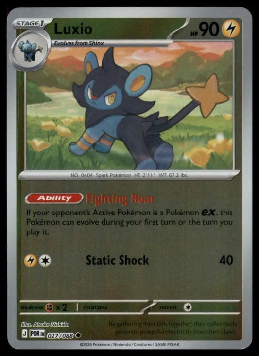 Luxio 027/088 Mega Evolution Perfect Order Holo Uncommon Pokemon - Pokémon Card Single