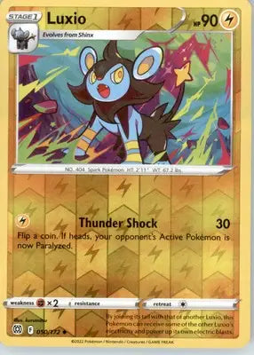 Luxio - SWSH09: Brilliant Stars - Reverse Holo LP - #050/172 - Pokémon Card Single