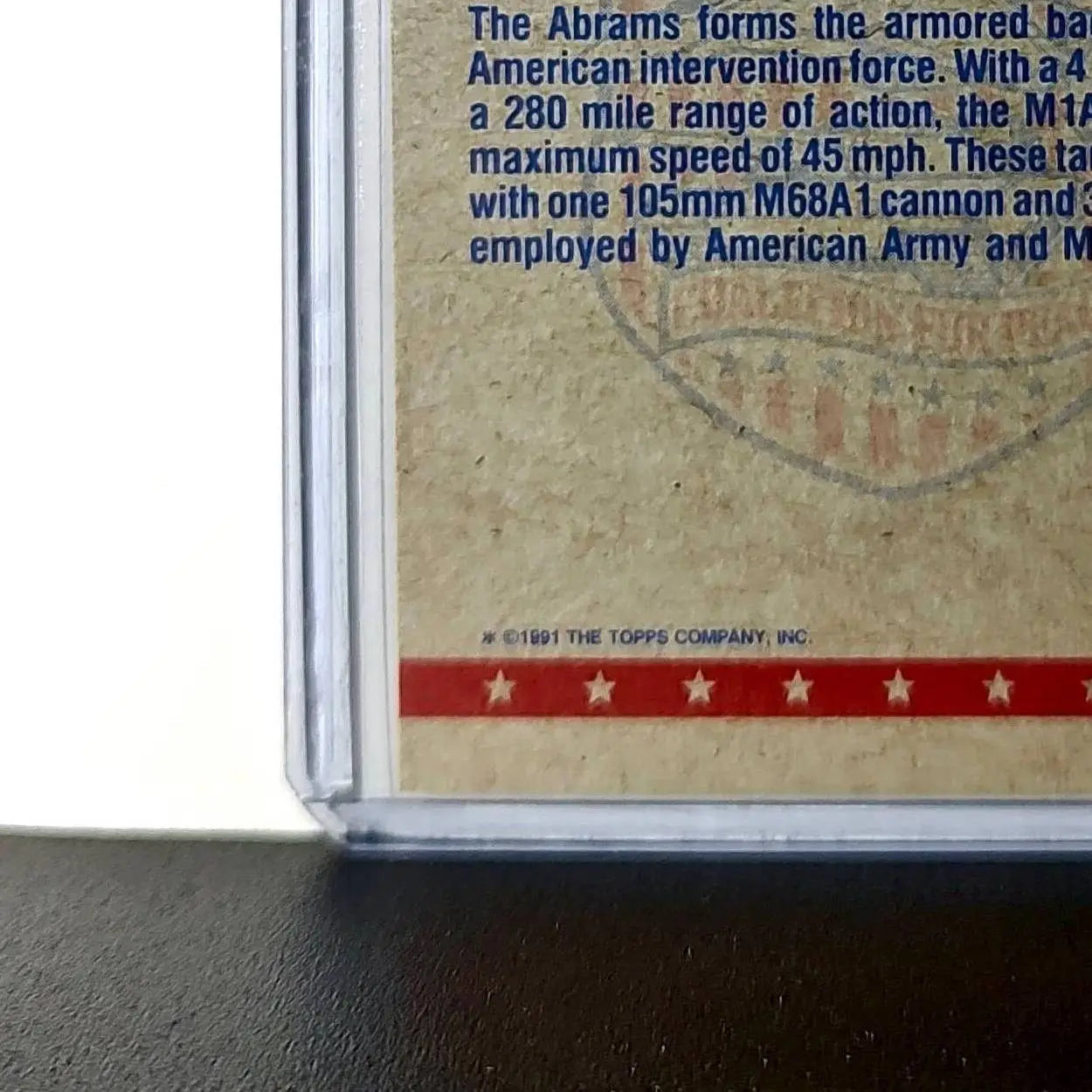 M-1 Abrams Tank 1991 Topps Desert Storm #43 Card - Non-Sports Card Single