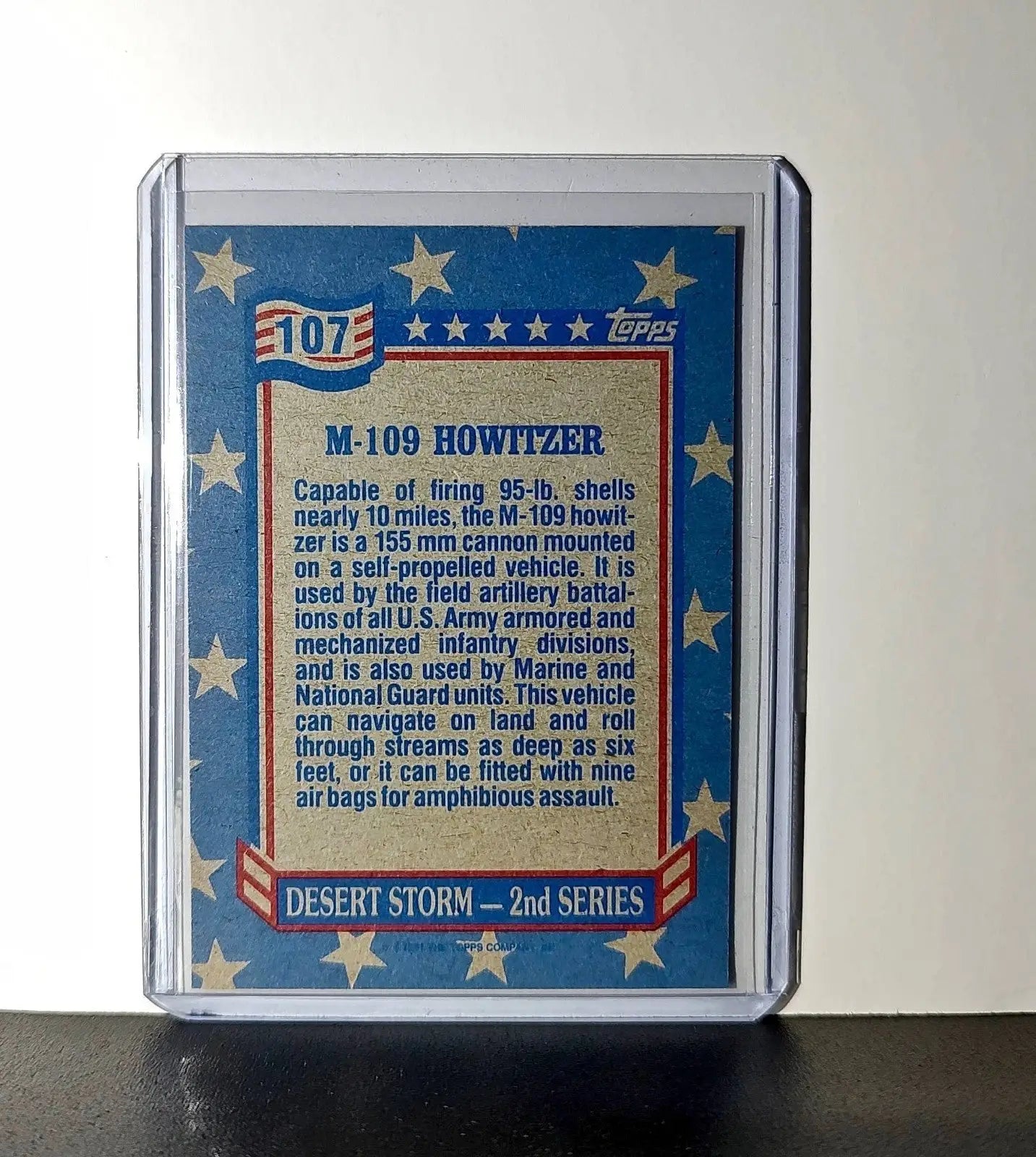M-109 Howitzer 1991 Topps Desert Storm #107 Card - Non-Sports Card Single