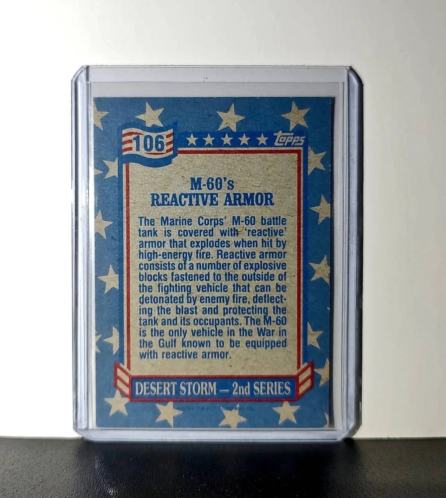 M-60 Reactive Armor 1991 Topps Desert Storm #106 Card - Other