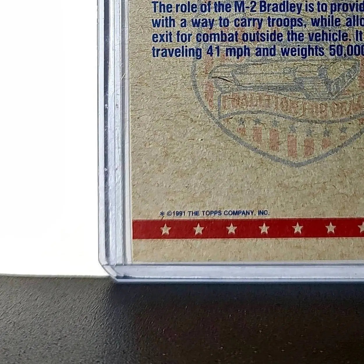 M2 Bradley Fighting Vehicle 1991 Topps Desert Storm #38 Card