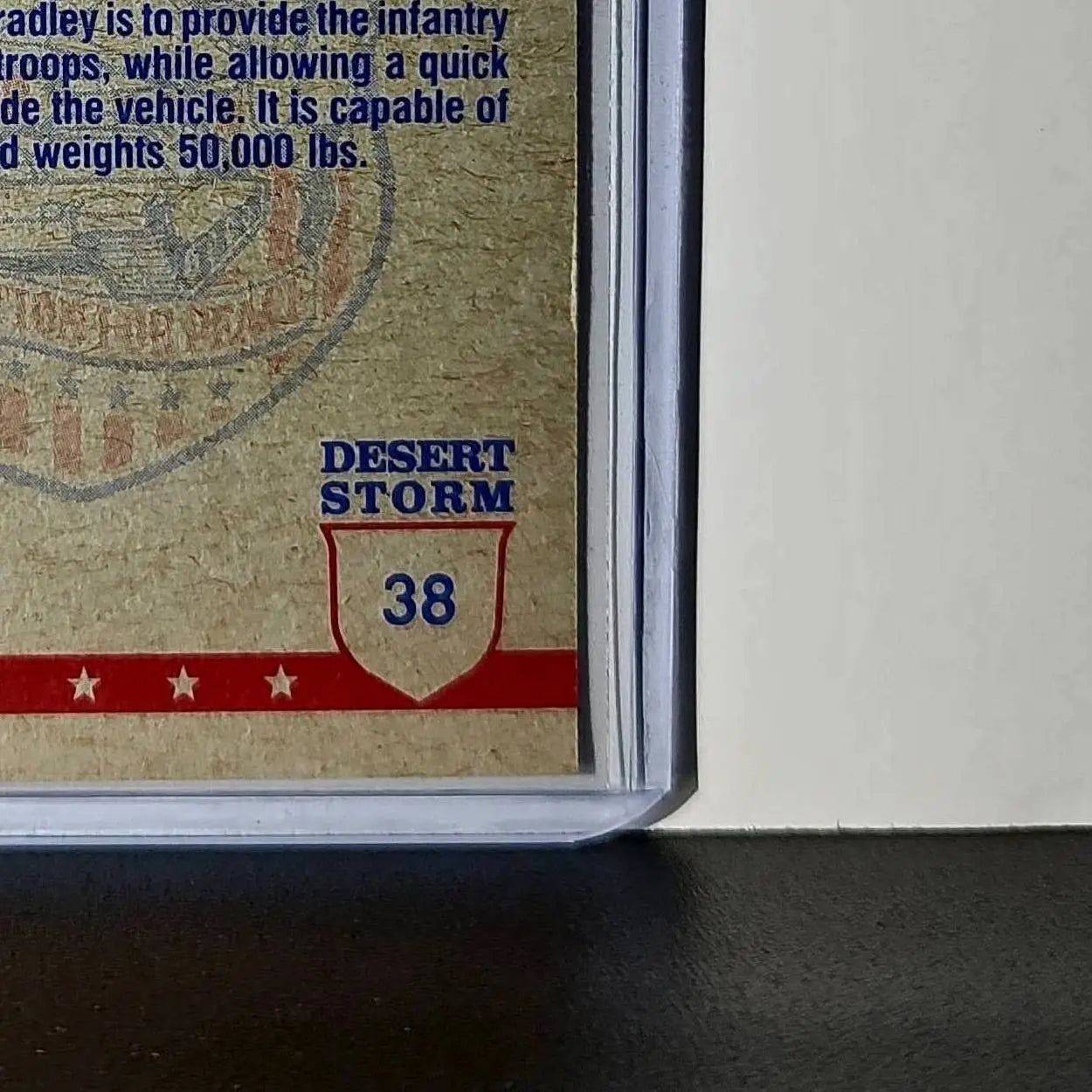 M2 Bradley Fighting Vehicle 1991 Topps Desert Storm #38 Card