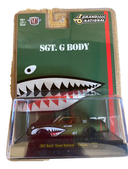 Packaged M2 Machines die-cast 1987 Buick Grand National Custom Sgt with shark teeth art