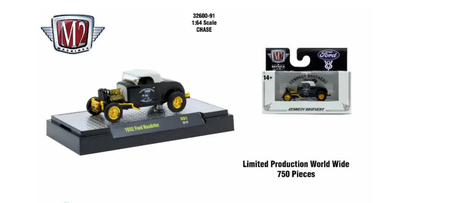 M2 Machines 1:64 Detroit Muscle R91 1932 Ford Roadster CHASE - Collectibles