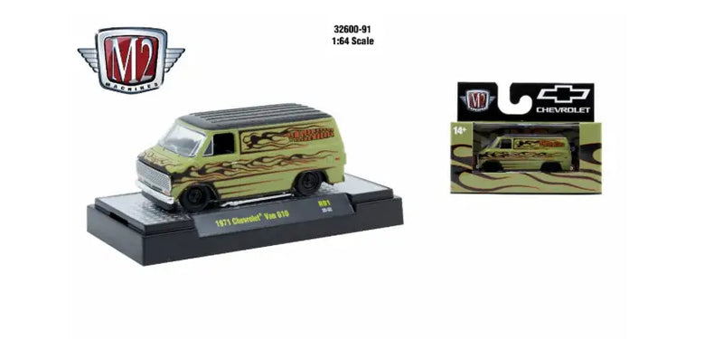 M2 Machines 1:64 Detroit Muscle R91 1971 Chevrolet Van G10 - Other