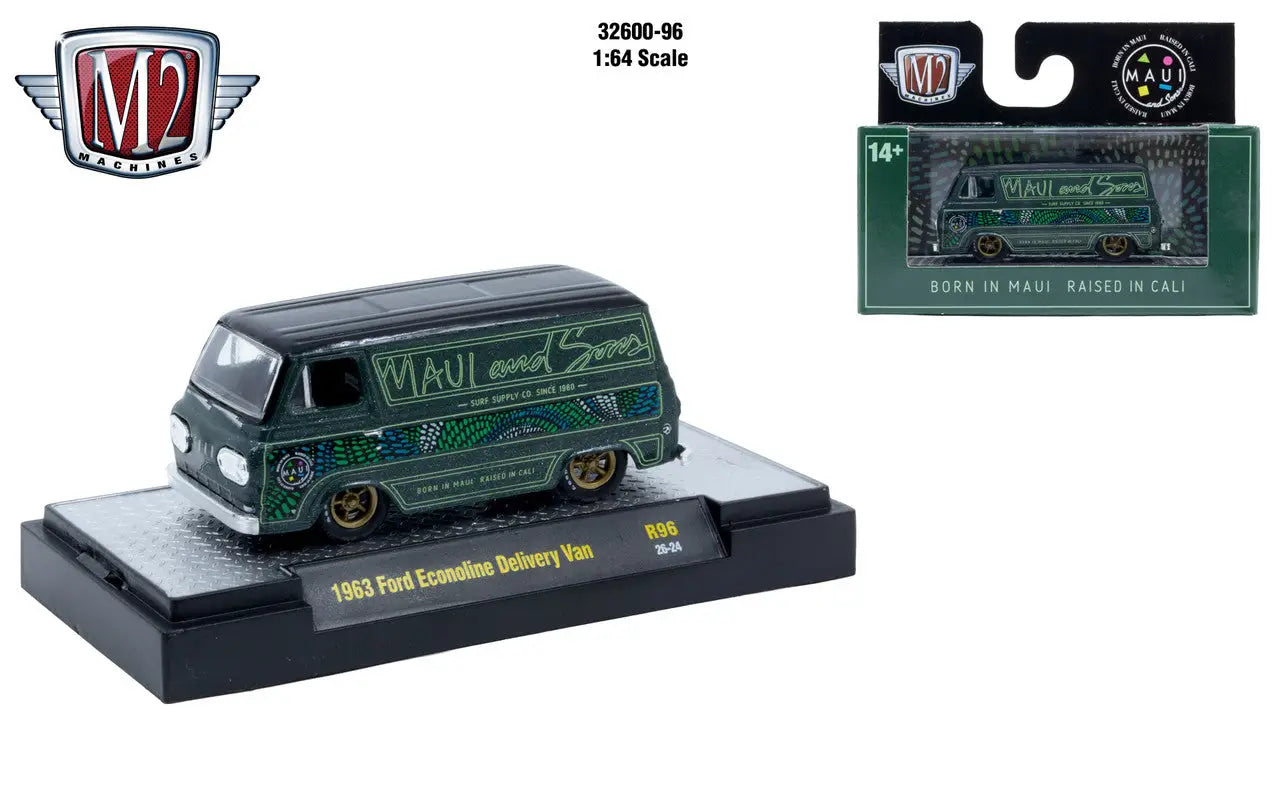 M2 Machines 1:64 Detroit Muscle R96 1963 Ford Econoline Delivery Van - Other