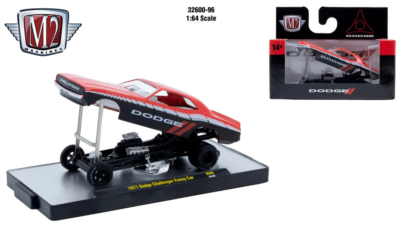 M2 Machines 1:64 Detroit Muscle R96 1971 Dodge Challenger Funny Car - Other