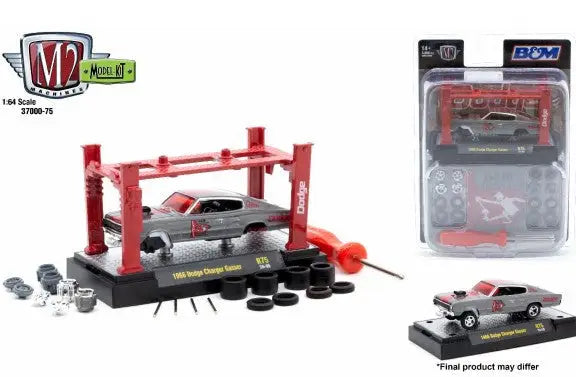Dodge Charger Gasser model kit from M2 Machines 1:64 Model Kit Release 75 displayed
