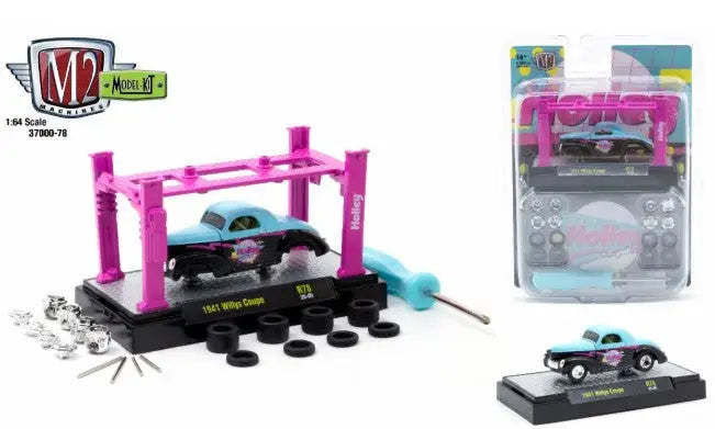 Toy car model kit from M2 Machines 1:64 model kit release of 78 1941 Willys Coupe