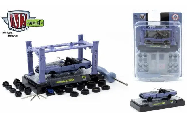 Toy car model kit featuring Shelby GT 500KR from M2 Machines 1:64 model kit release