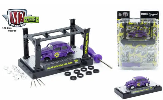 M2 Machines 1:64 Model Kit Release 80 1953 VW Beetle Deluxe USA Model Mooneyes