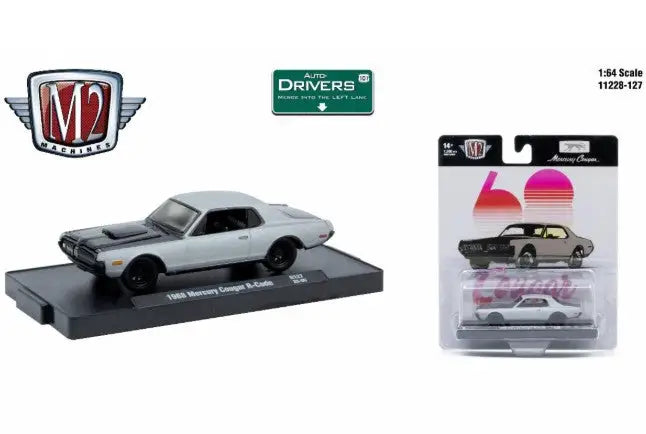 Collectible 1:64 scale Mercury Cougar R Code die-cast model from M2 Machines Auto-Drivers set