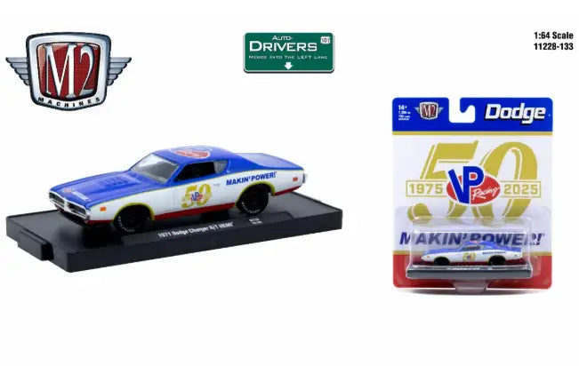 M2 Machines Auto-Drivers 1:64 R133 1971 Dodge Charger R/T Hemi