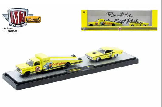 M2 Machines Auto Hauler 88 1974 Dodge Truck 1971 Dodge Challenger R/T - Collectibles