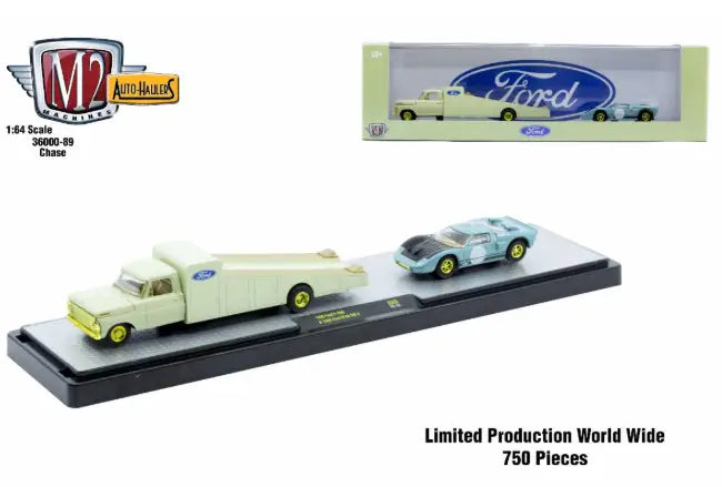 M2 Machines Auto Hauler 89 1969 Ford F-350 and 1966 Ford GT40 MKII CHASE - Collectibles
