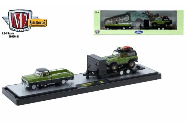 M2 Machines Auto Hauler 91 1969 Ford F100 Ranger Truck and 1971 Ford Bronco - Collectibles