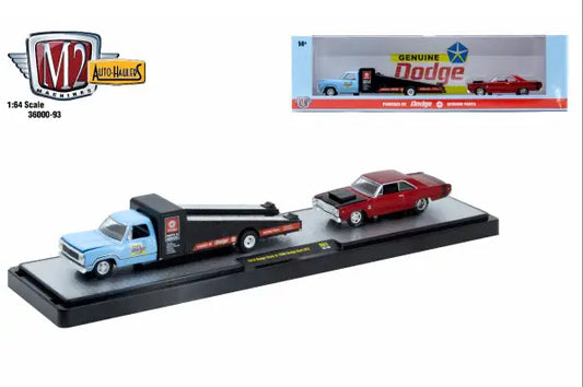 M2 Machines Auto Hauler 93 1974 Dodge Truck 1968 Dodge Dart GTS