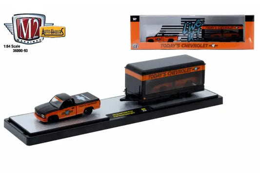 M2 Machines Auto Hauler 93 1992 Chevrolet C1500 SS 454 85 Chevy Camaro Iroc Z - Action Figure & Toy