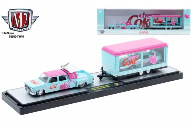 M2 Machines Auto Hauler TW40 1973 Chevrolet Cheyenne Super 10 85 Chevy Camaro