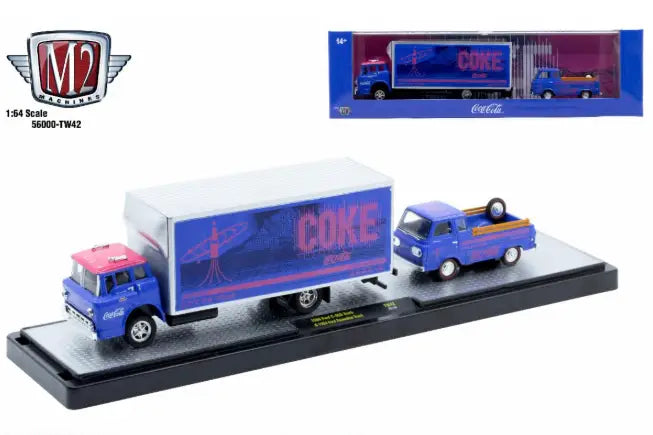 M2 Machines Auto Hauler TW42 1966 Ford C-950 Truck 1964 Ford Econoline - Collectibles