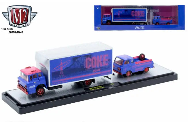 M2 Machines Auto Hauler TW42 1966 Ford C-950 Truck 1964 Ford Econoline CHASE - Collectibles