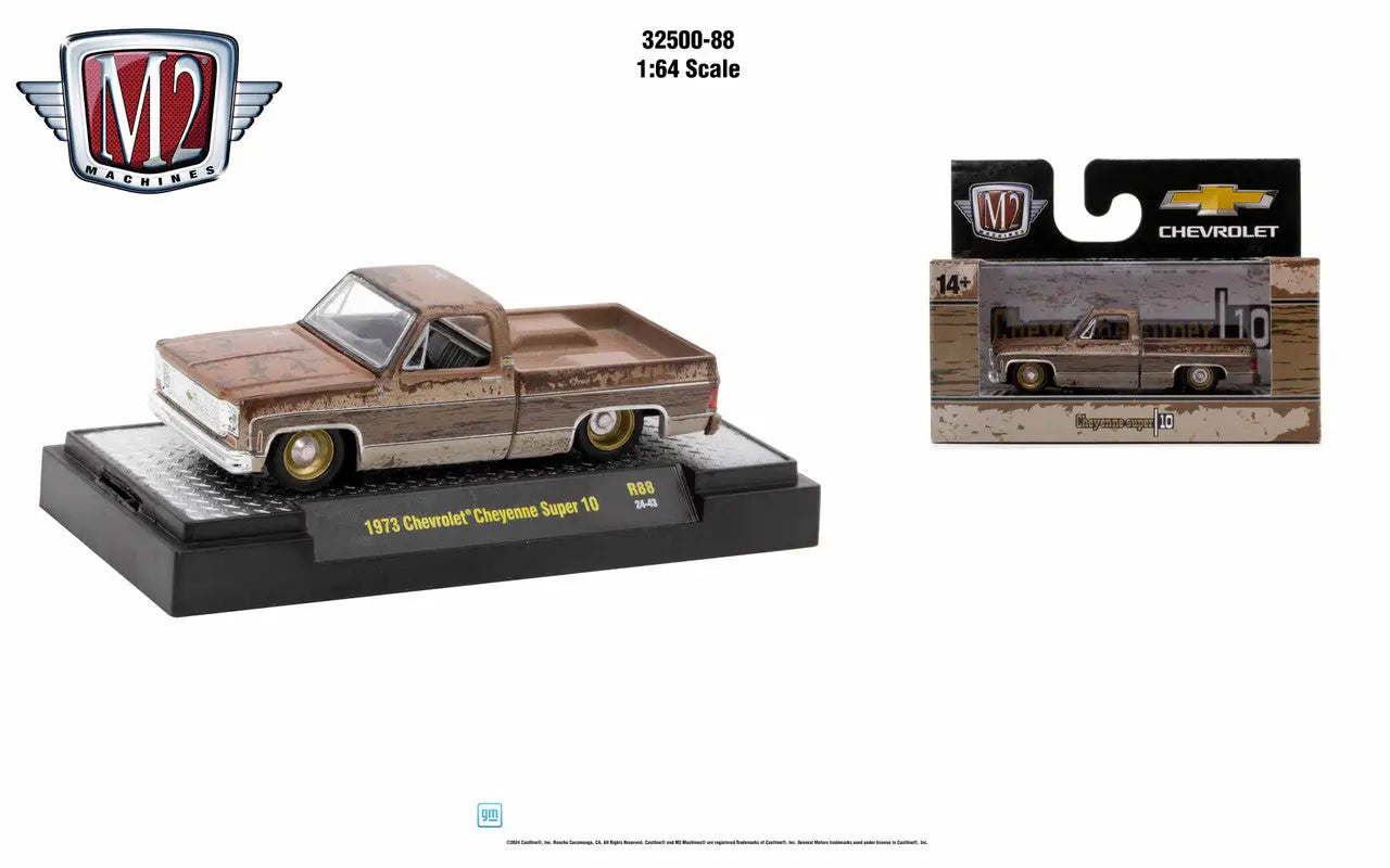 1971 Chevrolet Silverado Fleetside in metallic bronze from M2 Machines Auto Trucks Rel