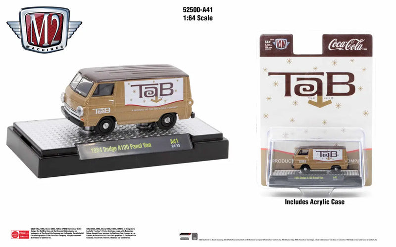 Gold Volkswagen A100 Panel Van with TaB soda branding from Release A41 M2 Machines